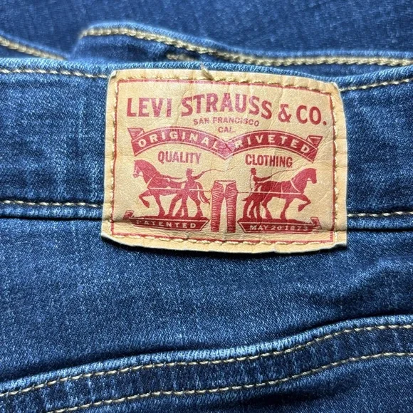 Levi’s Women’s 721 High Rise Skinny Jeans 20W Dark Wash Stretch Denim - Picture 4 of 10